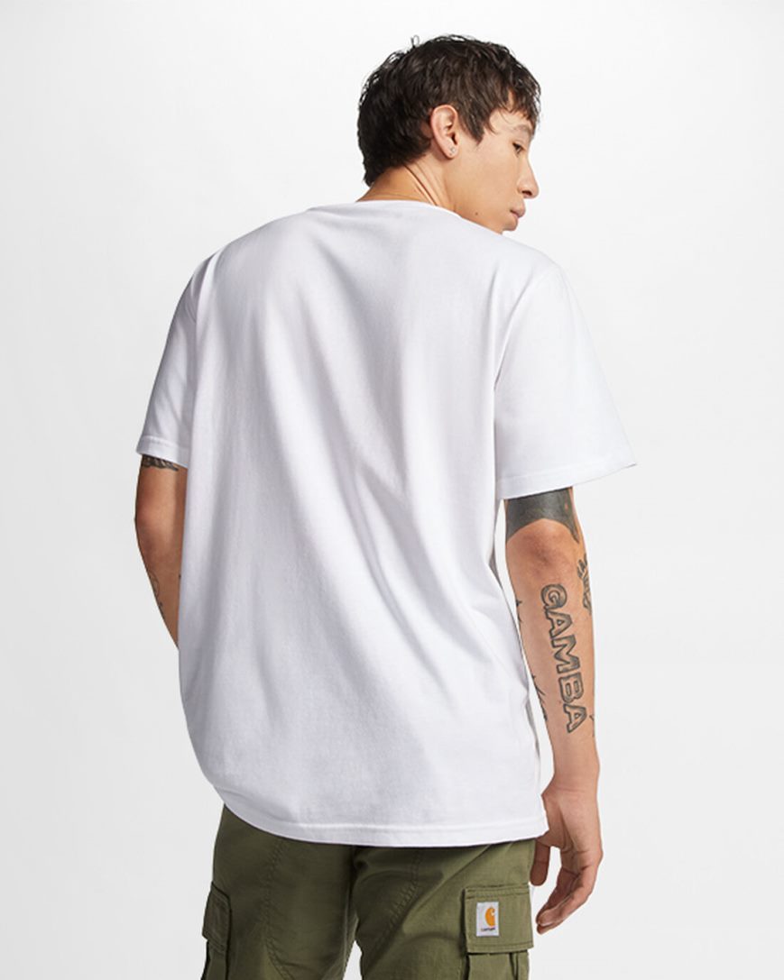 Men's Converse Cloud Fill Logo T-Shirts White | AU 59308N